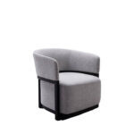Girona Lounge Chair Grey Fabric Solid