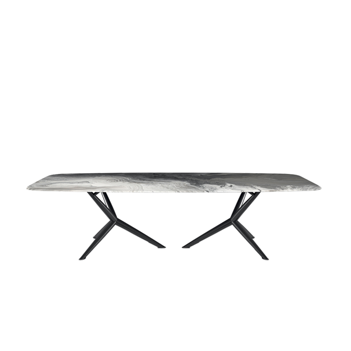 GRAHAM-DINING-TABLE-A16454M.jpg Graham Dining Table - Medium Grey Marble - Image 1