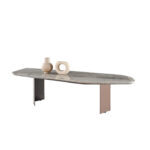 Gusion Coffee Table - 0.6 Stainless Grey Marble