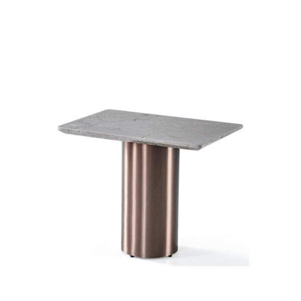 Granna Rectangular Side Table Stainless Grey