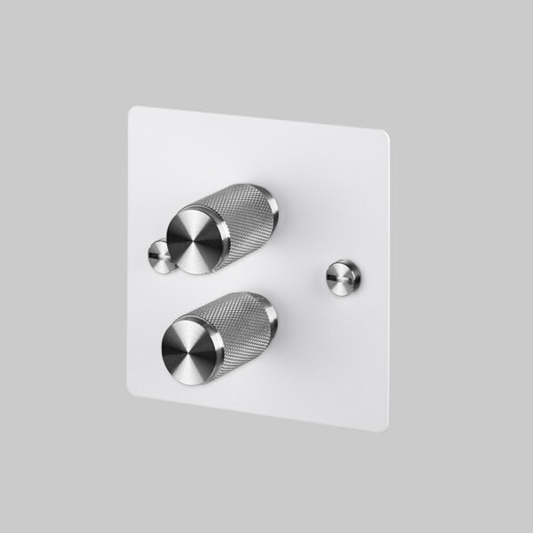 2G Dimmer / White / Steel