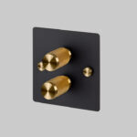 2G Dimmer / Black / Brass
