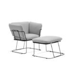 Kael Lounge Chair Grey Fabric