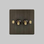 2G Toggle Switch / Smoked Bronze / Brass - Image 2