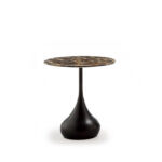 Laura Side Table Black Gold Marble