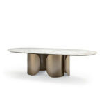 Lise Dining Table 3.0 Black Gold Marble Stainless Steel