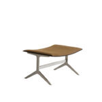 Loures Ottoman Dark Brown Leather