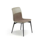 Ludmila Dining Chair Leather Grey