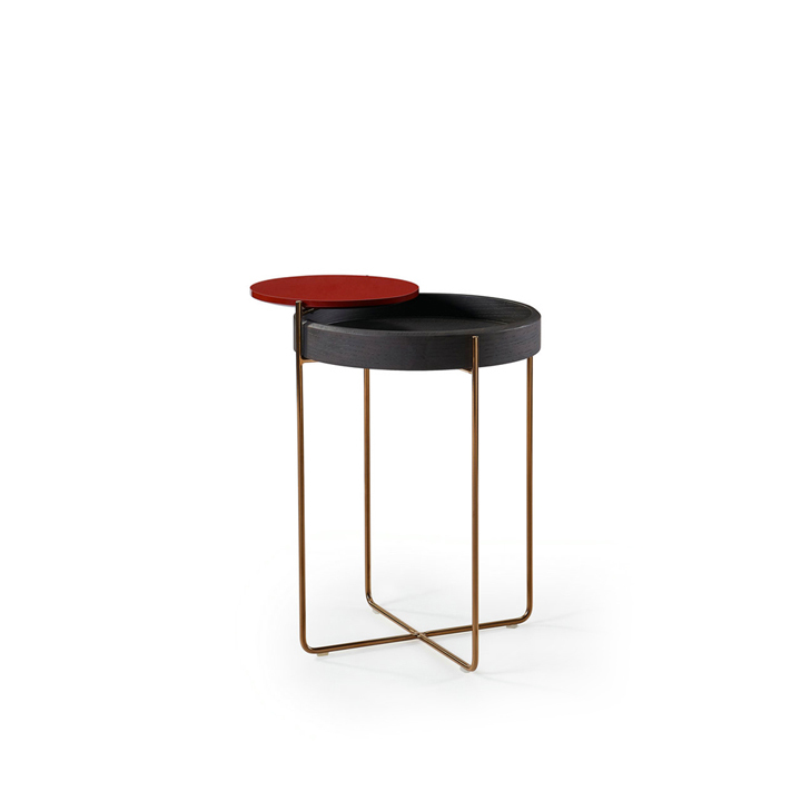 LUNGRO-X-SIDE-TABLE-A62012-B.jpg Lungro X Side Table Oak Wood Black - Image 1