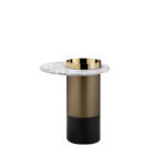 Manhattan Side Table Matt White Marble