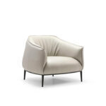 Marcus Lounge Chair Light Grey Microfiber Leather