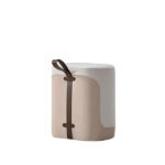 Mistral Stool Beige Brown Upholstery Leather