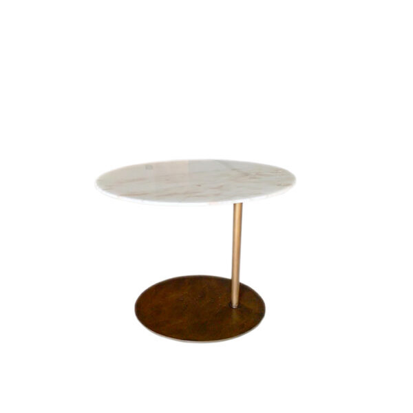 Morrison Side Table White Marble