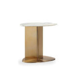 Morse Side Table White Carrara Marble
