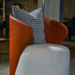 Noka Lounge Chair Terracotta Fabric - Image 2