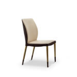 Odin Dining Chair Beige Nappa Polyurethane Fabric