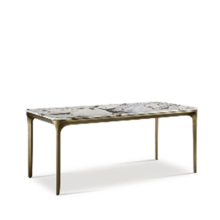 PANTHEON-TABLE-A4T438.jpg Pantheon Dining Table Stainless Marble - Image 1