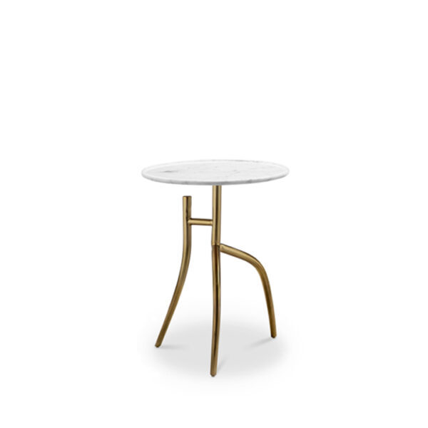Petal Side Table White Marble