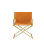 Plave Chair Tan Microfiber Leather Stainless Steel - Image 2