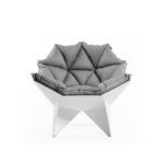 Porcospino Lounge Chair Grey Fabric Steel - Image 2
