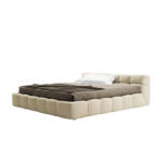 Rhodes BedFrame - 1.8 Microfiber Cream