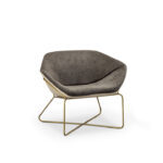 Rowan Lounge Chair Dark Brown Nappa Polyurethane