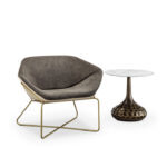 Rowan Lounge Chair Dark Brown Nappa Polyurethane - Image 2