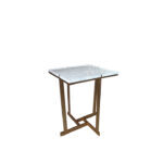 Sablier Side Table White Marble