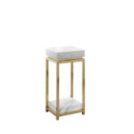 Sheldon Side Table White Marble