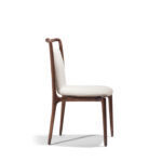 Solna Dining Chair White Microfiber Leather - Image 2