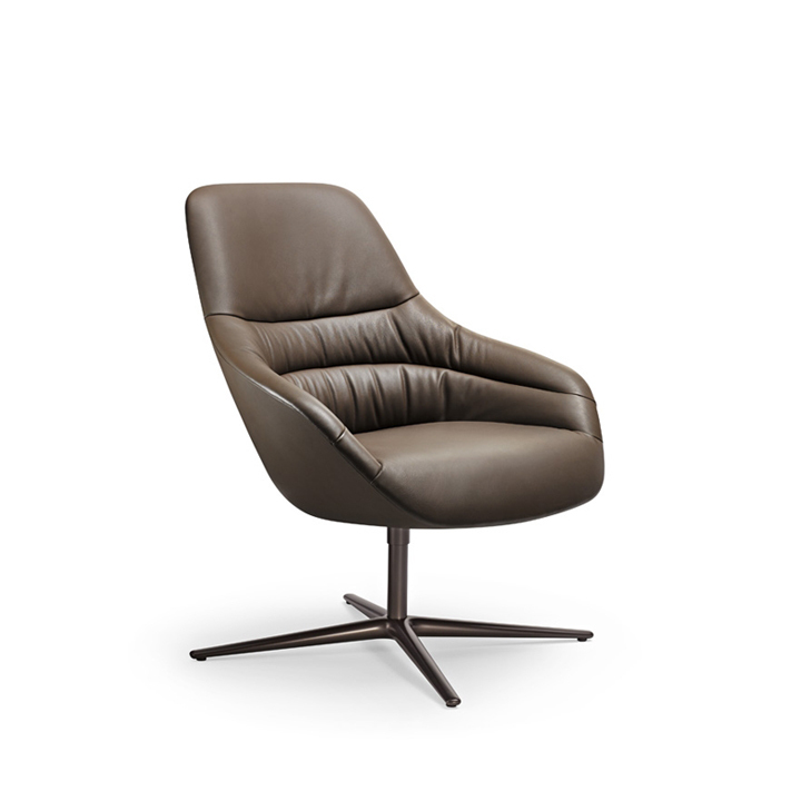 STOW-LOUNGE-CHAIR-A3KR14AFL-1.jpg Stow Lounge Chair Brown Genuine Leather - Image 1