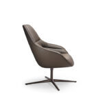 Stow Lounge Chair Brown Genuine Leather - Image 3