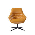 Stow Lounge Chair Brown Genuine Leather - Image 2