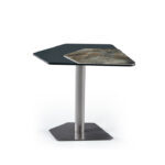Symetrique Side Table Stainless Ceramic Grey