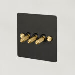3G Toggle Switch / Black / Brass