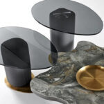 Uovo Coffee Table Stainless Grey Glass - Image 2