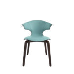 Venti Dining Chair L.61 Aqua Blue Saddle Leather