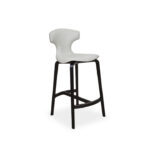 Venti Barstool White Saddle Leather Ash Wood