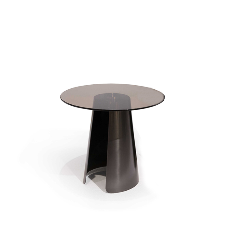VIDRIO-0.45-SIDE-TABLE-A65012D.jpg Vidrio Side Table - 0.45 Stainless Brown - Image 1