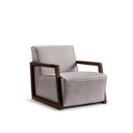Vireo Lounge Chair Microfiber Leather Ash Wood
