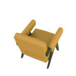 Veneto Lounge Chair Ochre Fabric - Image 3