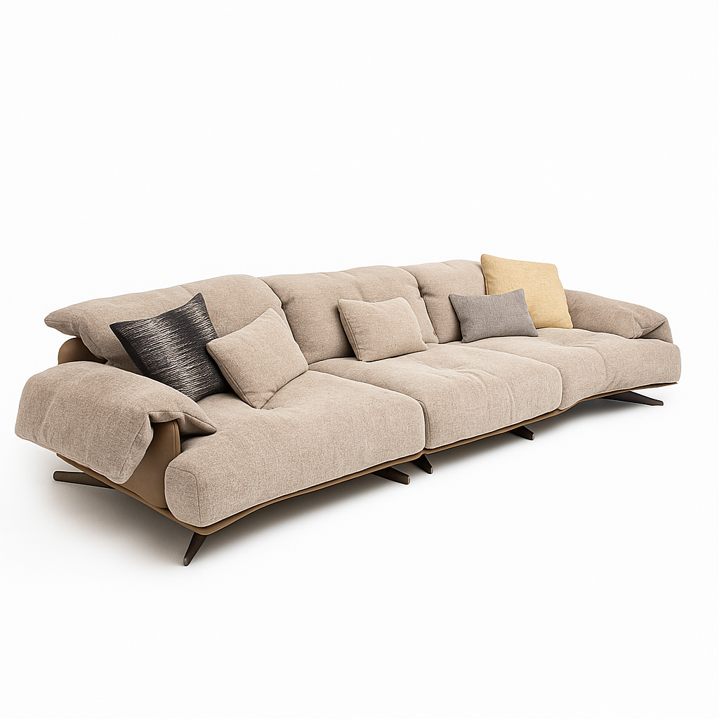 Vordon-Sofa.png Vordon Sofa Warm Beige Fabric - Image 1