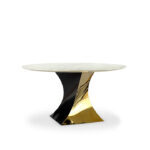 Willa Dining Table White Stainless Steel