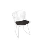 Wire Chair Single Pad (A11) White Steel