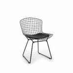Wire Chair Single Pad - Genuine leather + Carbon steelpowdercoated