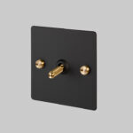 1G Toggle Switch / Black / Brass