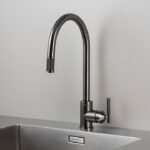 Kitchen Taps / Mixer With Pull Out Spray / Linear / Gun Metal - Image 2