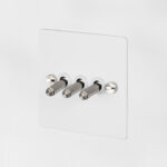 3G Toggle Switch / White / Steel