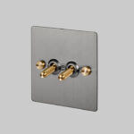 2G Toggle Switch / Steel / Brass