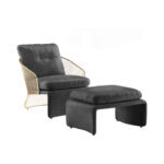 Lovelace Highback Dark Grey Fabric Stainless Steel - Image 2